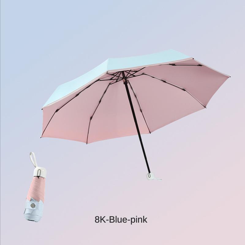 Mini Portable Pocket Umbrella for Women 6/8 Bone 5 Folding UV Sunshade Small Sunny and Rainy Umbrellas Paraguas Guarda Chuva