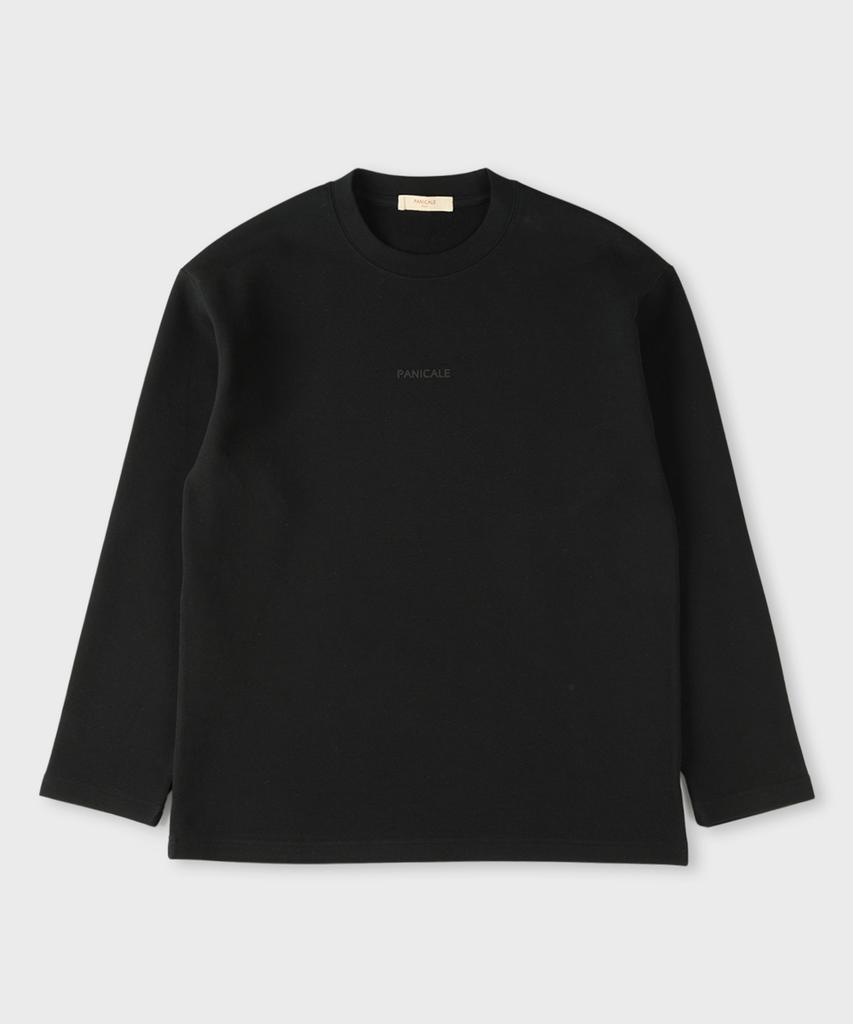 PANICALE Black Brushed Basic Logo T-Shirt
