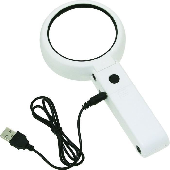 Lampe À Main Ou De Table 8 LED Avec Lentille 5X / 11X