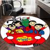 1pc The Wiggles1 Design Printed Area Round Carpet for Bedroom Living Room Home Decor Rugs Mat Non Slip Mat Rug for Bedside