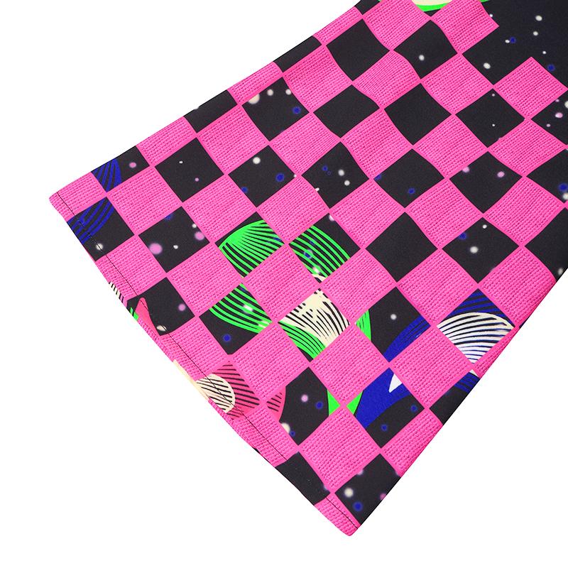 Женские платья больших размеров с круглым вырезом и длинным рукавом с принтом