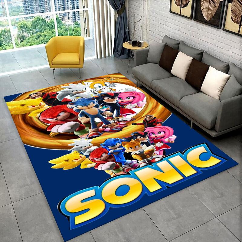 Классический ковер-ковер S-Sonic Cartoon Game для игровой комнаты, спальни, гостиной, дивана, домашнего декора, детский коврик для пола, нескользящий коврик, подарок