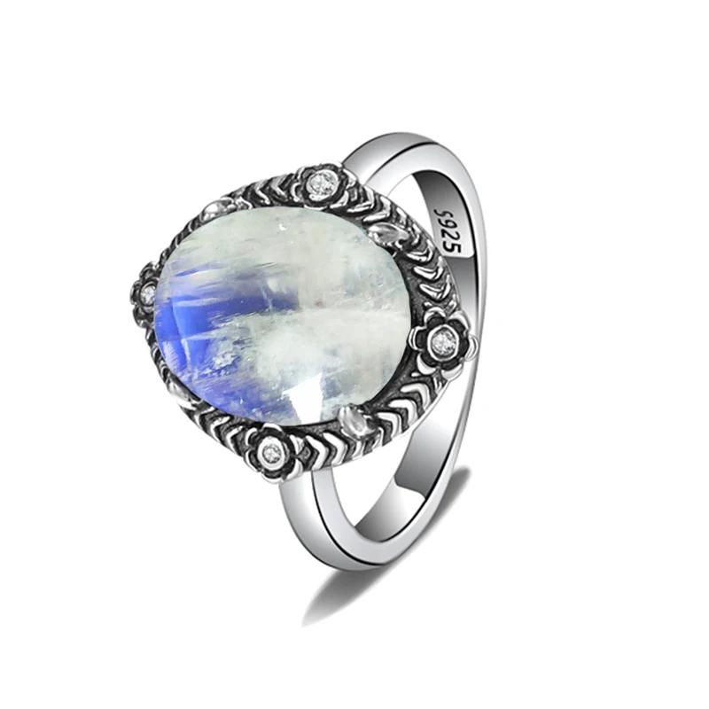 Кольцо CopperRings с натуральным бирюзой 10*12 мм, лунным камнем, лабрадоритом. Винтажное кольцо. Изящные ювелирные изделия. Подарки для женщин