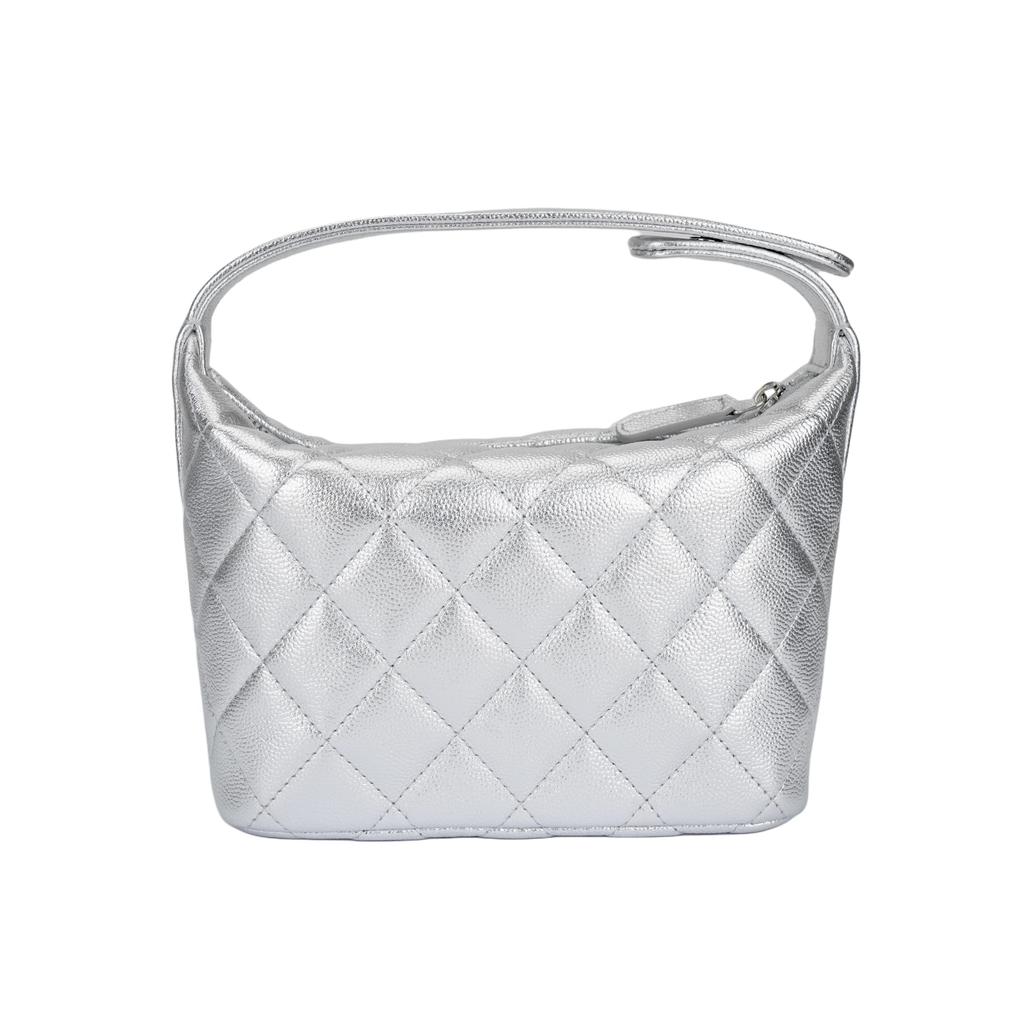Chanel Женская сумка из телячьей кожи Серебряная AP4386-B23404-U8301
