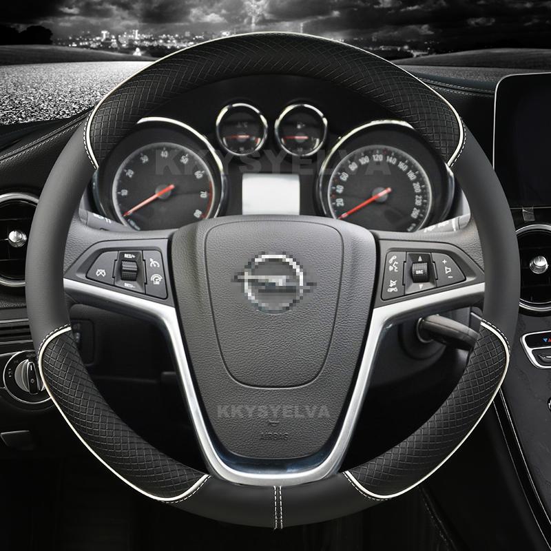 xknw3 PU Leather Car Steering Wheel Cover For Opel Mokka 2013-2016 Opel Insignia 2009-2013 Astra J 2010-2015 Meriva Auto Accessories