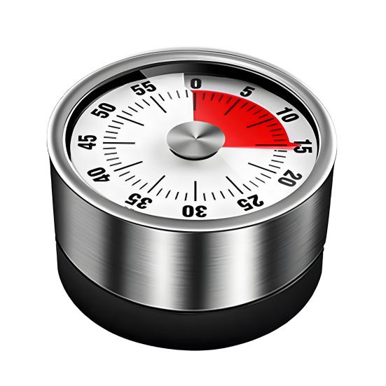 Портативный механический кухонный таймер 55-минутный магнитный визуальный таймер обратного отсчета для приготовления пищи, выпечки, техники «помидор», учебы, детских игр, управления временем, секундомер