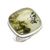 Natural Prehnite Gemstone 925 Sterling Silver Jewelry Ring Size 8.5 N1r88