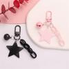 Shiny Stars Acrylic Keychain Bell Pendant Keyring for Girls Backpack DIY Headphone Case Accessorie Funny Gifts