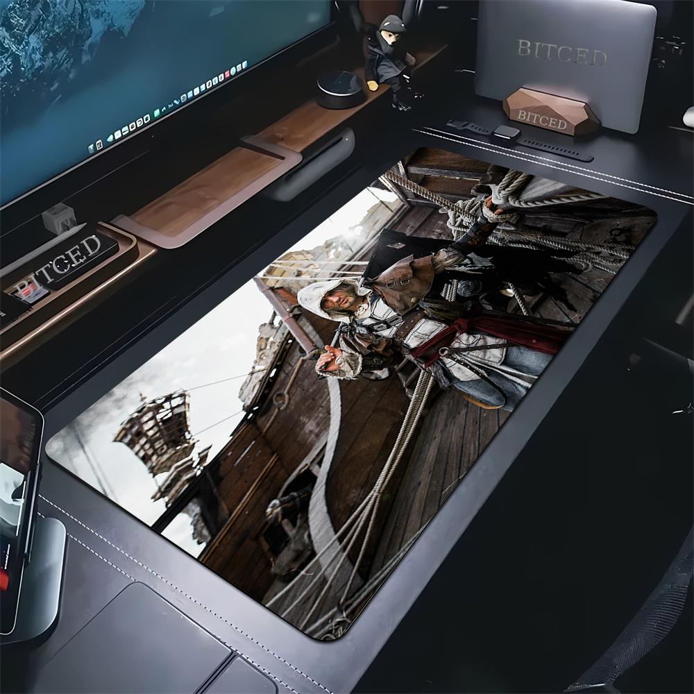 Большой коврик для мыши Assassin S Creed Игровой коврик для мыши Speed Настольный коврик 900x400 Игровые коврики для ноутбука Для офиса Ковер Настольные аксессуары