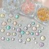 100 шт./кор. Diy дизайн ногтей Декор Фэнтези Русалка пузырьковые бусины сверла для ногтей полусферические красочные полупрозрачные плоские маникюрные алмазы