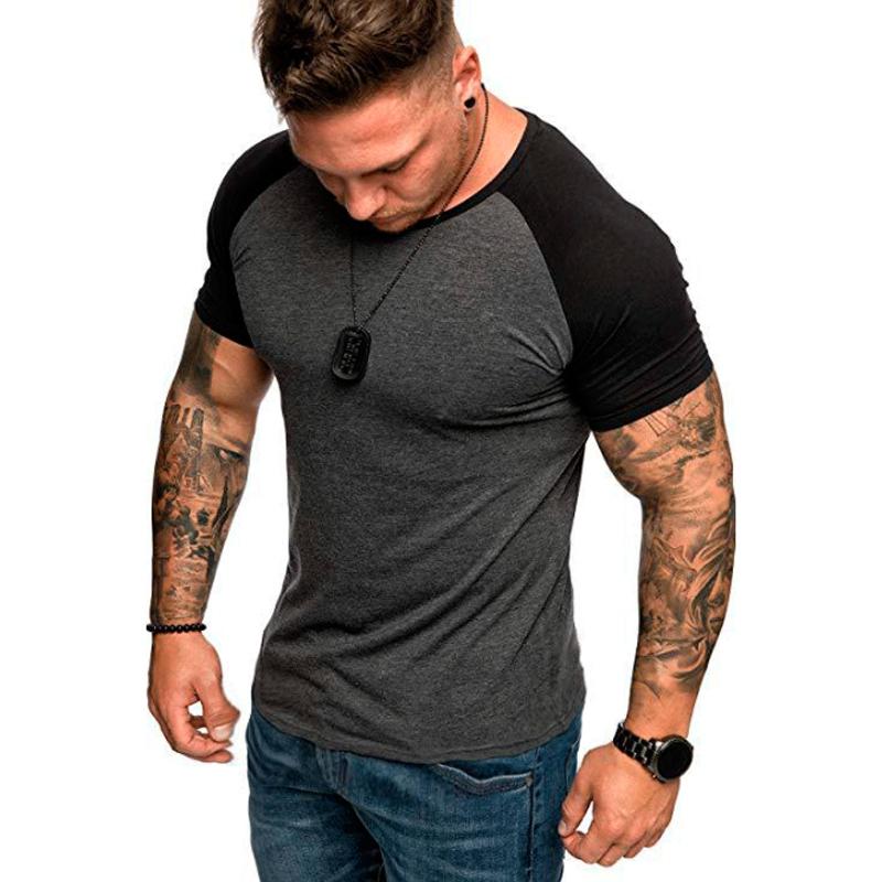 Мужская обтягивающая футболка с короткими рукавами для тренажерного зала, спортивные футболки, повседневные топы, новая короткая футболка без рукавов для фитнеса, бодибилдинга