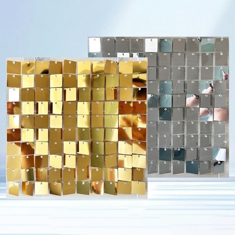 Полихромный мерцающий фон из пайеток 3D, панель с пайетками, фон для художественной стены, фон из ткани, декор для фона на свадьбу, день рождения