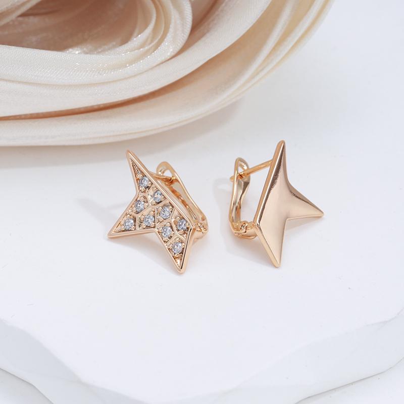 Kinel симметричные серьги-капли со звездами для женщин, модные серьги цвета розового золота