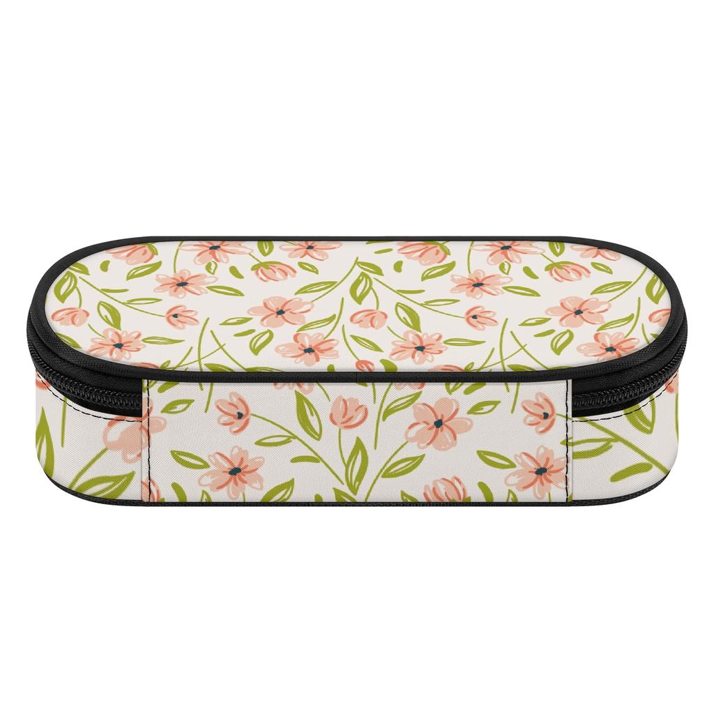 Pen Case Large Capacity Strong Polyester Fabric Zipper Closure with Mesh Pocket Removable Divider and Pen Slots for Classroom Use