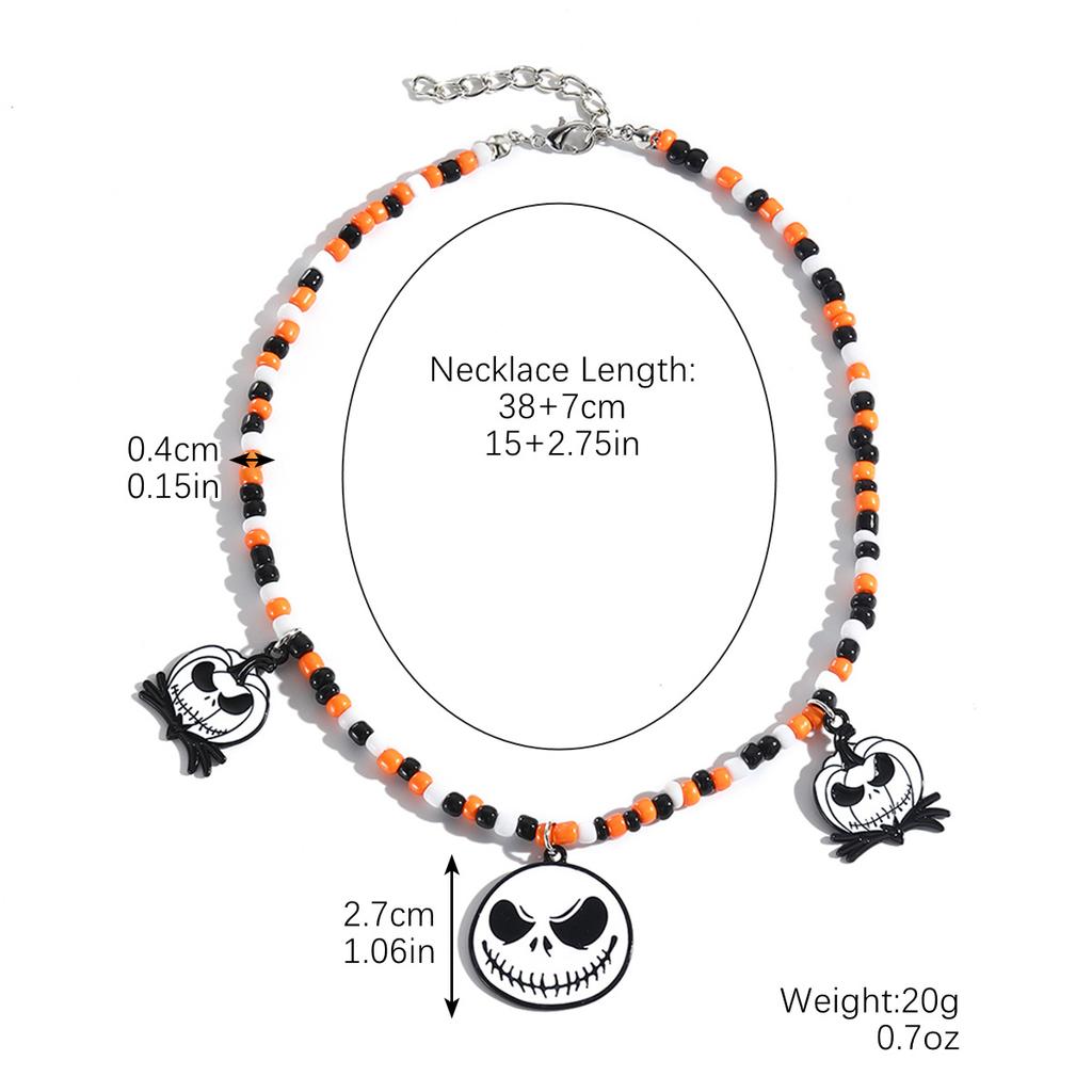 Ожерелье для женщин Готические украшения Хэллоуин Темная летучая мышь Призрак Череп Подвеска Тыква Паук Хэллоуин Ожерелье Красивое элегантное ожерелье для нее