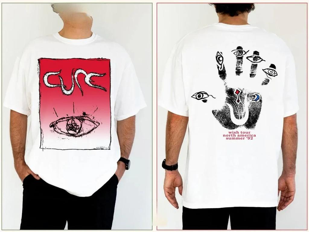 Plus Size Summer Womens Vintage The Cure Wish Tour  Graphic TShirt  Cotton Breathable Stylish Versatile Street Style Oversized