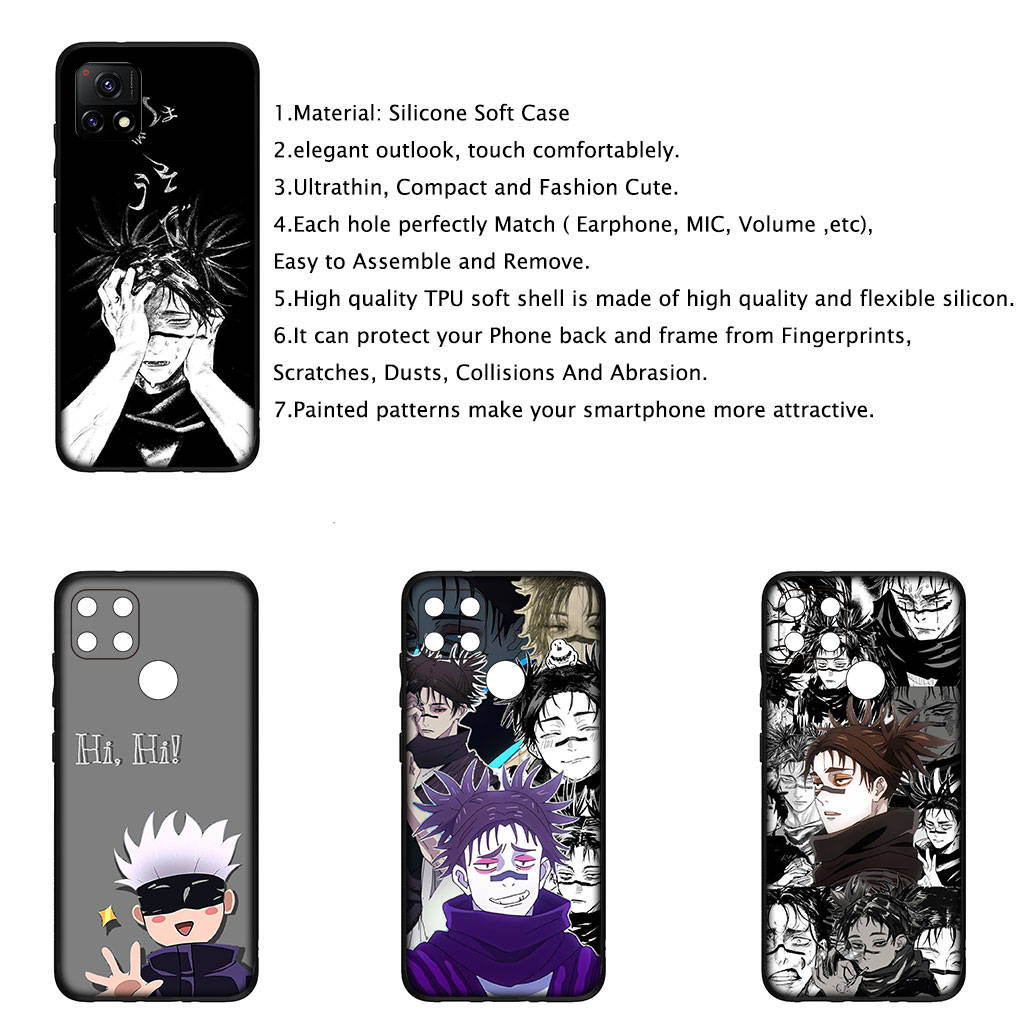 Чехол для iPhone 16 15 Xiaomi Redmi Note 14 13 12 11 Pro Max X 16e Samsung Galaxy S25 S24 S23 Moto OPPO Huawei Jujutsu Choso Kaisen чехол для телефона с рисунком