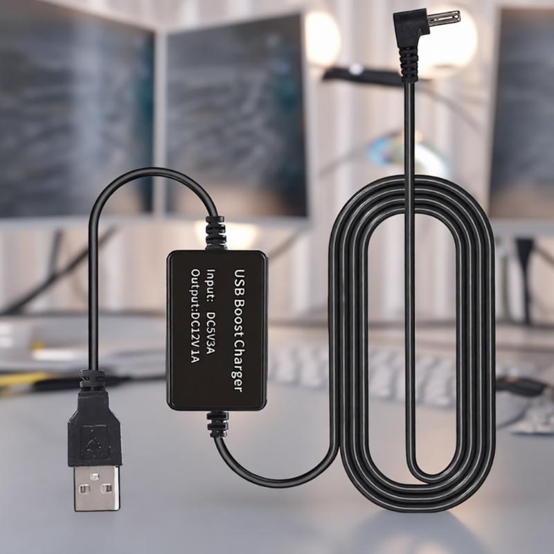 USB-усилитель напряжения Преобразует 5 В в 12 В с интеллектуальным чипом Для устройств RJ11/DC5521/DC35135 Прочный ПВХ-шнур