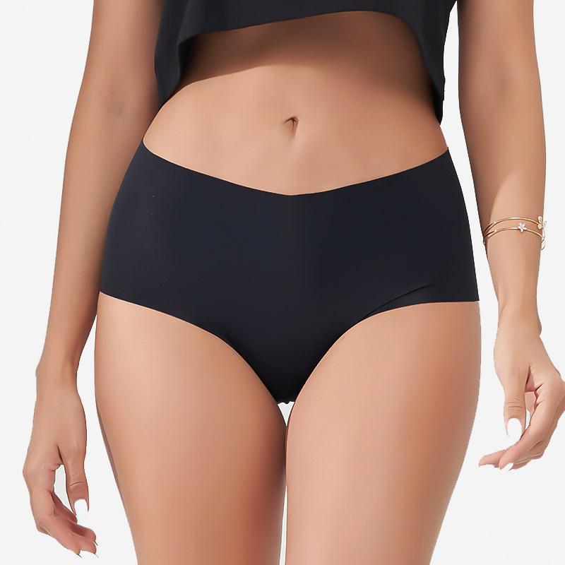 Сшитое женское нижнее белье бесшовное голый лед шелк дышащие трусы низкая талия сексуальные стринги