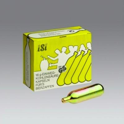 Капсулы с углекислым газом CO2 - ICH-ZAPFE.DE - 10 штук - 16г - Желтый - Взрослый