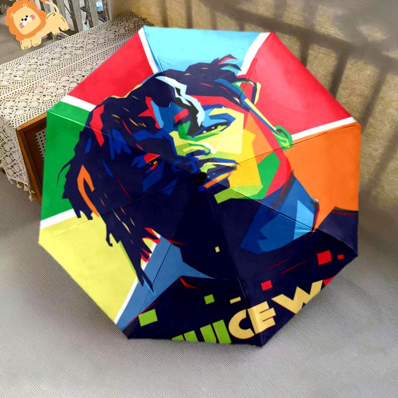 Складной зонт Juice Wrld's Cosmic Legacy Подходит для всех сезонов Портативный дорожный зонт для улицы