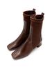 Nontheless Square Toe Sock Boots / Brown