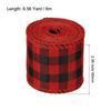 1/2pcs Polyester Gingham Ribbon Wired Edge Ribbon for Christmas Decoration Wrapping 2.36 Inch Wide 6.56 Yards