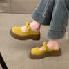 Thick-bottomed Bow Bag Head Half Slippers Women's Outer Wear 2025 New Spring and Summer One-pedal French Mary Jane Sandals