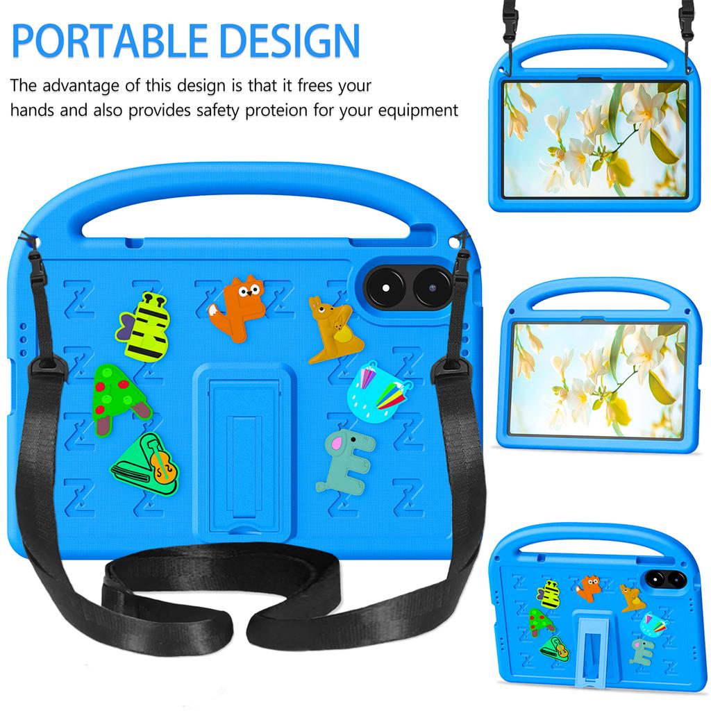 Tablet Case For Xiaomi Redmi Pad Pro/Pad Pro 5G/Poco Pad 5G/4G Kickstand EVA+PC Cover with Shoulder Strap