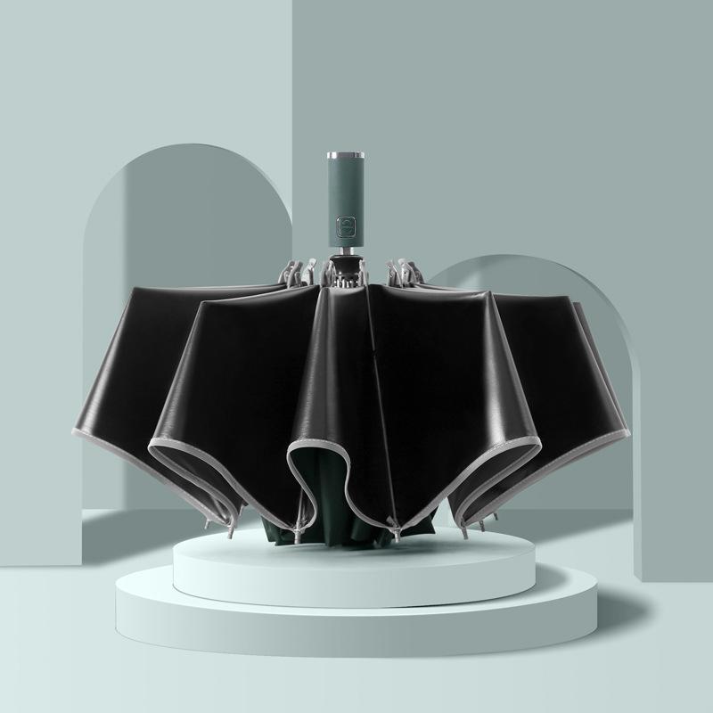 10 спиц зонт от солнца из виниловой ткани с обратным сложением, цветовая схема ручки, трехсложный зонт