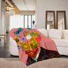 Art F Funny f floral a art Throw Flannel Throw Blanket Suitable for Sofa Living Room Bedroom