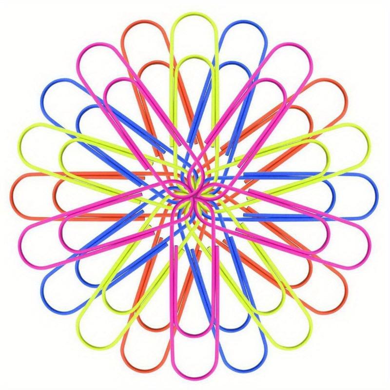 50 шт. 100 мм Мега Большие Разноцветные Гигантские Покрытые Скрепки для Бумаги - Идеально для Организации Офисных и Школьных Документов