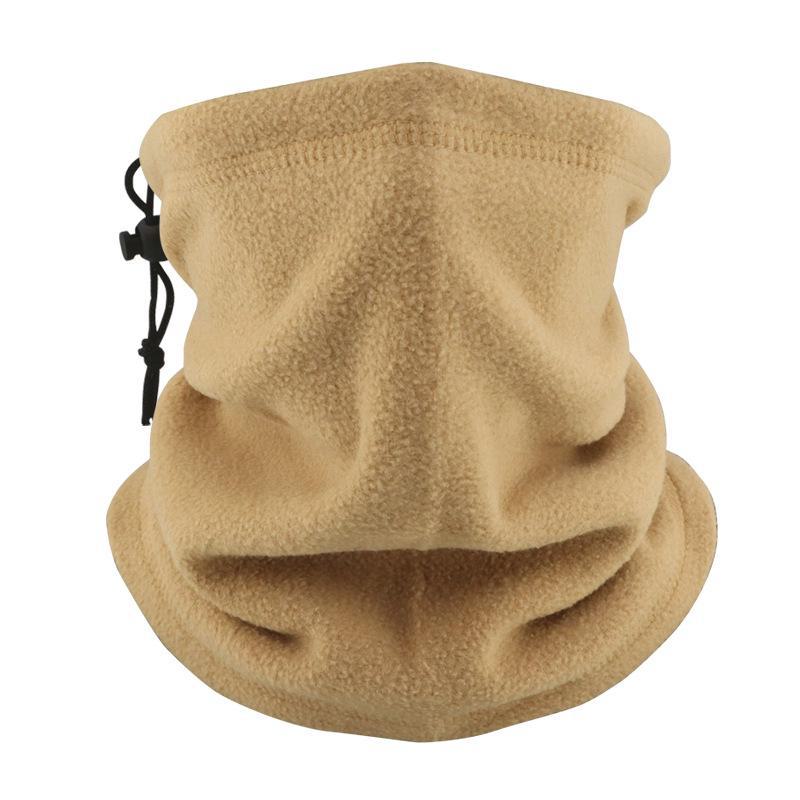 Мужской зимний шерстяной комплект из шапки и шарфа с флисовой маской — ветрозащитный и теплый для езды на велосипеде