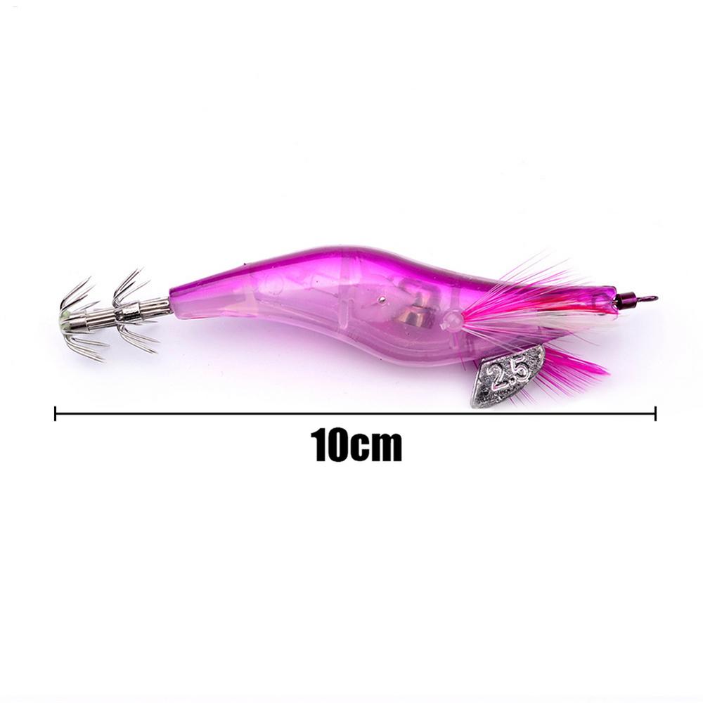 Squid Jigs Saltwater Saltwater Fishing Lures Double Hook Design Floating Bait Glow-in-The-Dark Realistic for Trolling Sea