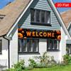Welcome Pumpkins Bats Fall Yard Banner Celebration Decor