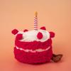 Милый красный торт плюшевая игрушка мультфильм имитация десерт торт мягкая кукла праздничный торт украшение комнаты детские подарки