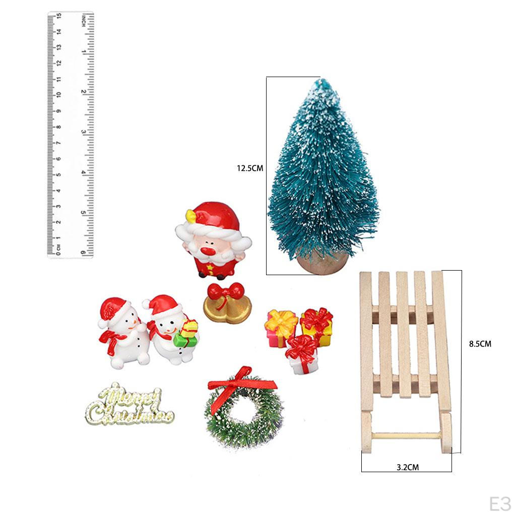 1/12 Домик для кукол Рождественские поделки Классический DIY Креативное миниатюрное украшение для фей