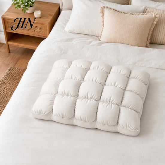 Comfortable Head Cushion Puff Cooling Pillow, Soft Breathable Quilted Sleeping Machine Yet Supportive Pillow Washable, Fluffy Cloud-like for Side And