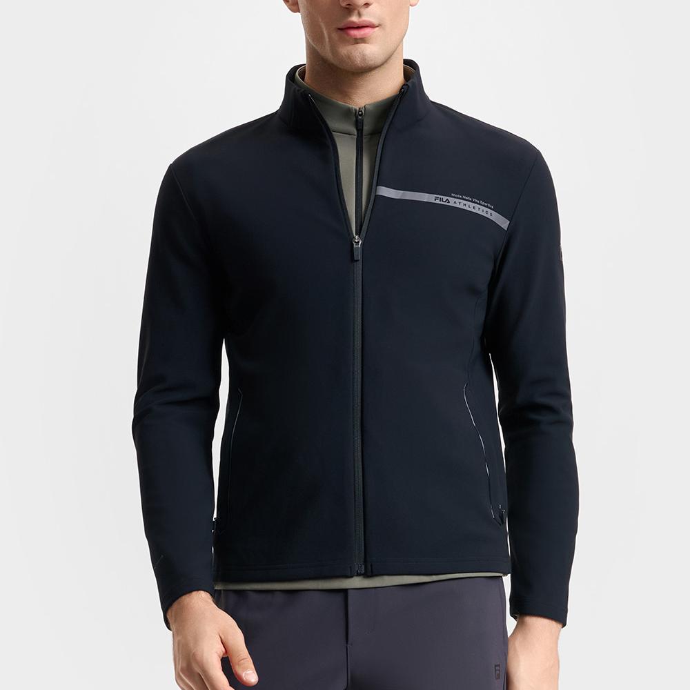 New FILA Fitness Jacket Men's Pitch Black A11M511501F-BK