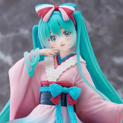 Настольная фигурка Хацунэ Мику, милая, 21 см, новая серия Tokyo, в кимоно, аниме-фигурка, кавайная девушка, модель, игрушка, подарок.
