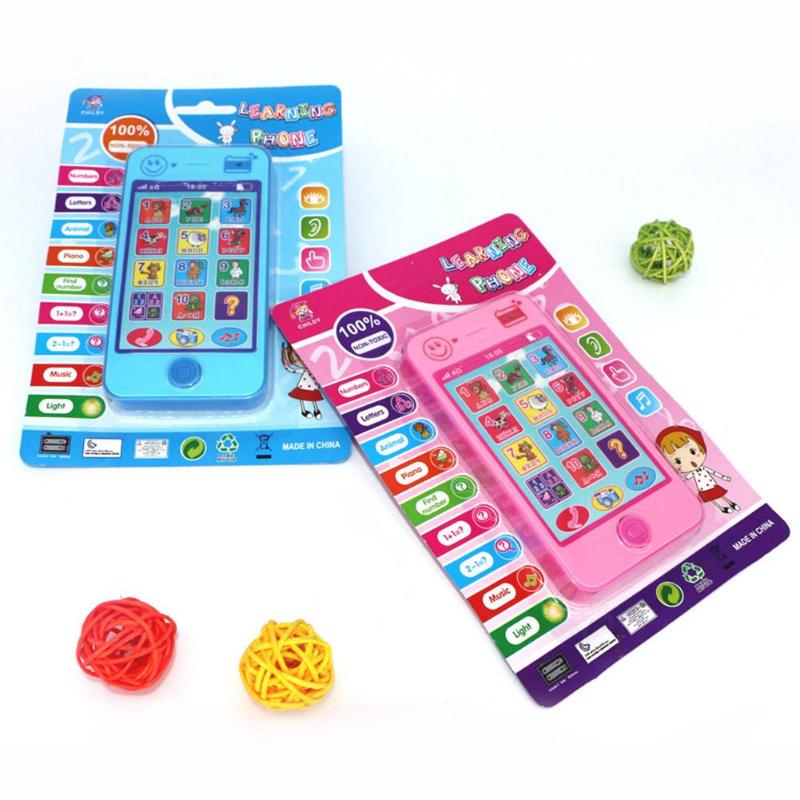 Детский игрушечный телефон с играми песнями и светящихся