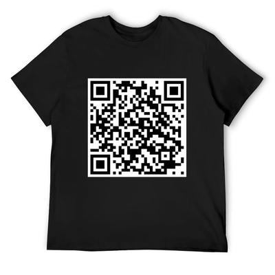 Рик Эстли - Never Gonna Give You Up Футболка с QR-кодом летний топ графическая футболка винтажные черные футболки для мужчин