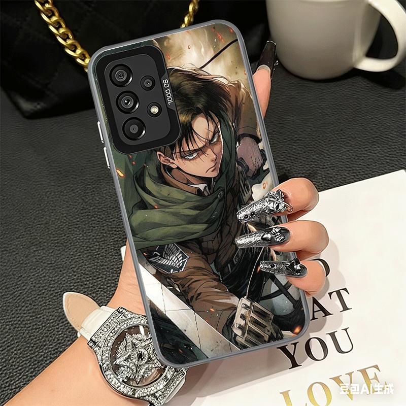 A-Attack On T-Titan Levi Shockproof Phone Case for Samsung A17 A16 A15 A14 A37 A57 A36 A56 A26 A35 A55 A25 A34 A54 A24 A13 A23 A