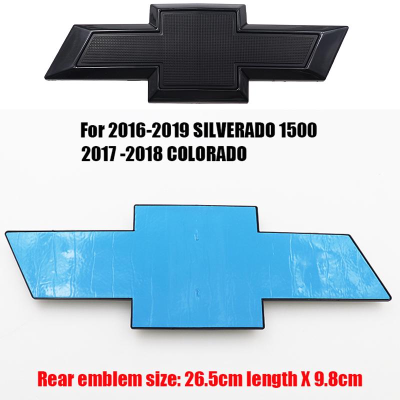 1pcs 3D ABS Car Rear logo Rear Bumper tail door trunk car rear Emblem sticker styling Accessories For Chevrolet SILVERADO RP1