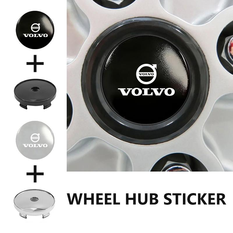 For Volvo 4pcs Car Wheel Center Hub Cap 60mm Universal Anti-Scratch Hub Protector V50 S60 XC60 S40 XC40 XC90 V70 XC70 C30 V40 CT9