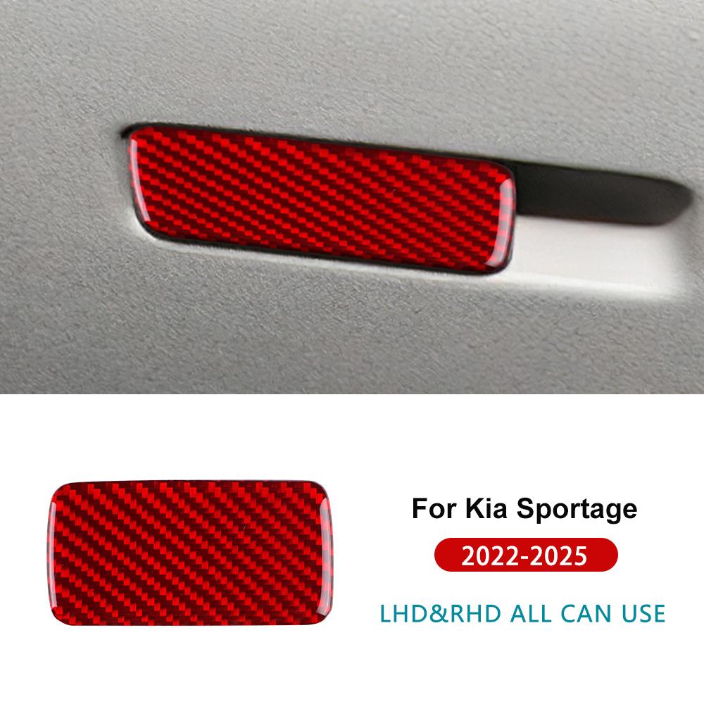 For Kia Sportage NQ5 2022-2025 LHD RHD Soft Carbon Fiber Sticker Passenger Storage Box Switch Interior Trim Cover Car Decor Kit