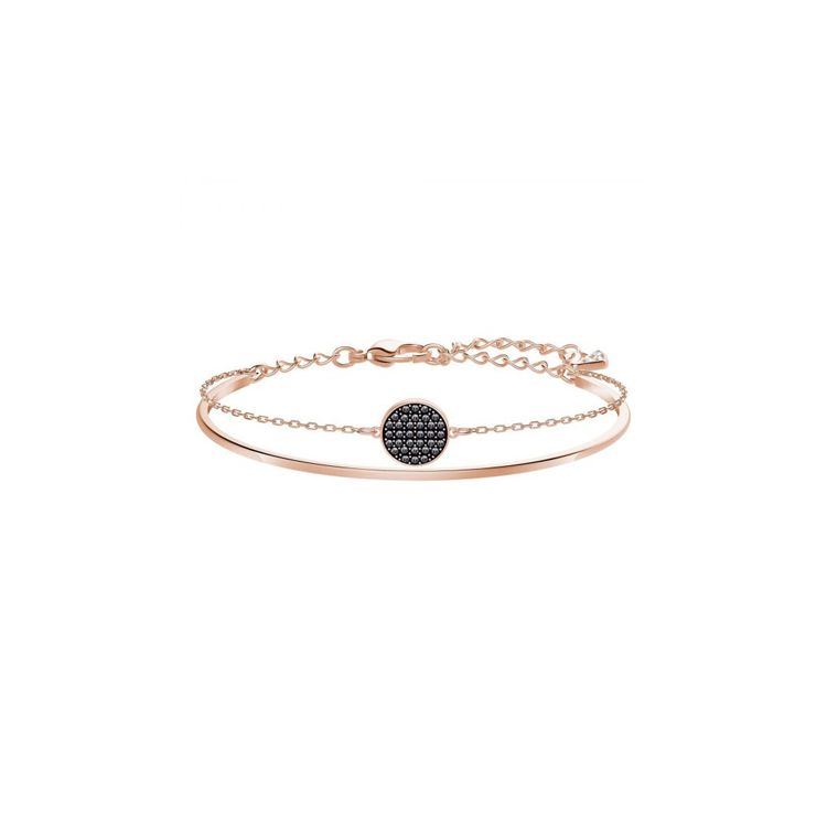 Swarovski Браслет-цепочка скрученная с круглым логотипом Ginger Two-In-One для женщин Розовое золото 5389046