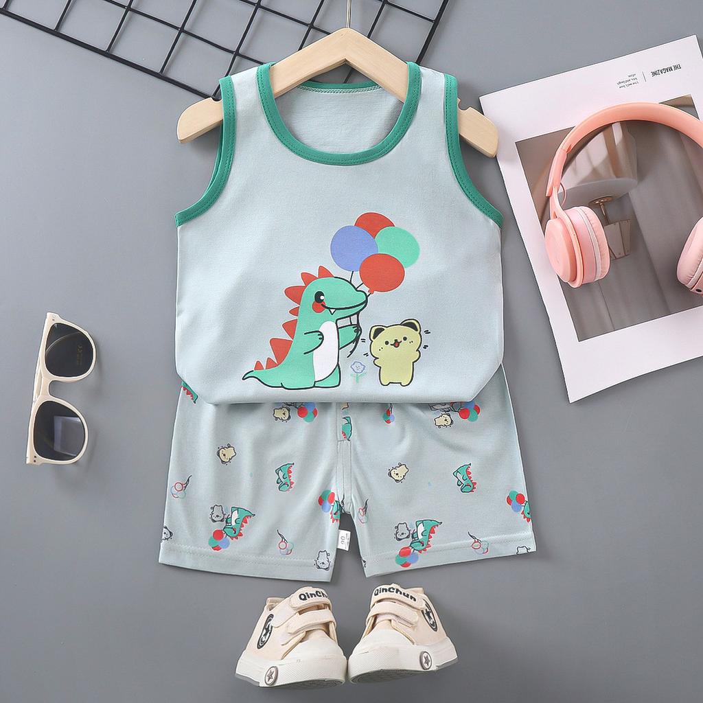 Children's Cotton Vest Set Summer Leisure Set for Boys and Girls
