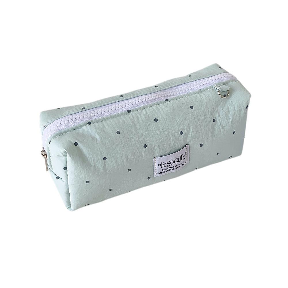 Pencil Pouch Korean Style Pen Bag Large Capacity Cloth Stationery Bag Y2k Dots Pencil Case  Office