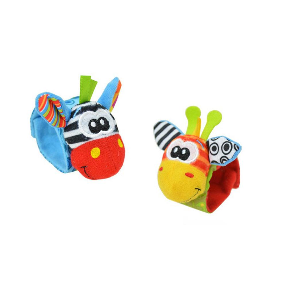 Мягкие детские погремушки с изображением животных для младенцев, плюшевые носки для новорожденных, детские игрушки, ремешок на запястье, детские носки для ног